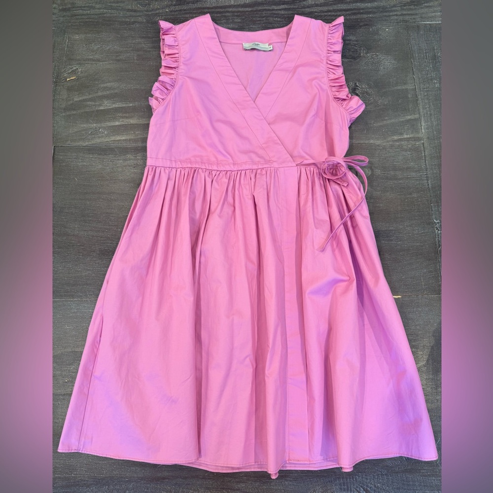 Devotion TWINS Pink Ruffled Wrap Sundress - Picture 2 of 10
